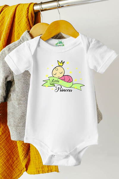 Baby&Baby بدلة أطفال بأكمام قصيرة مع أزرار كبس، هدية للأميرة الصغيرة