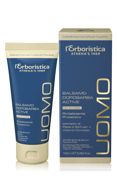 L'ERBORISTICA Alcohol-free aftershave balm, revitalizing, protective, Uomo Ac...