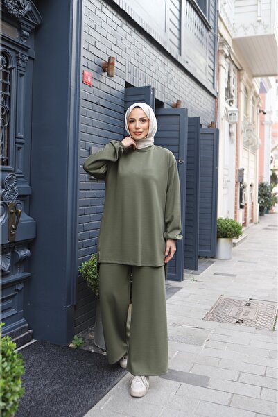 NİSUM MODA Wide Leg Double Modal Suit