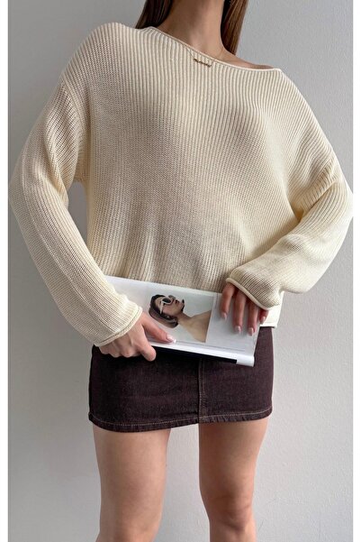 fujya Thessaloniki Knitted Viscose Basic Knitwear Sweater