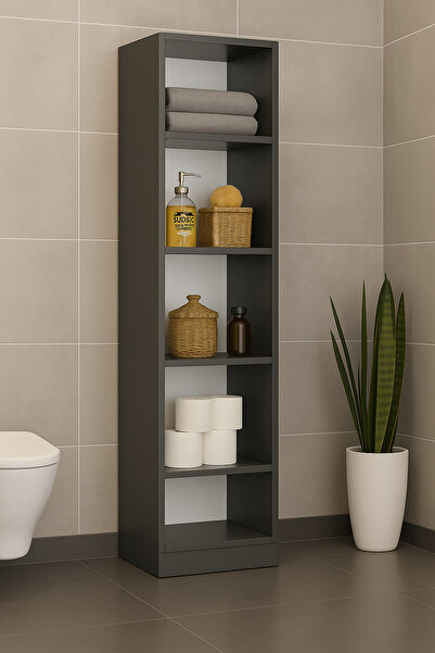 Genel Markalar Modern 5 Raflı Çok Amaçlı Dolap 149x36x20