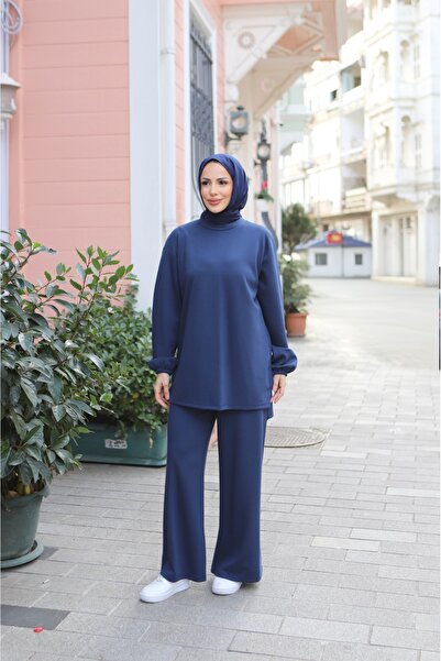 NİSUM MODA Wide Leg Double Modal Suit