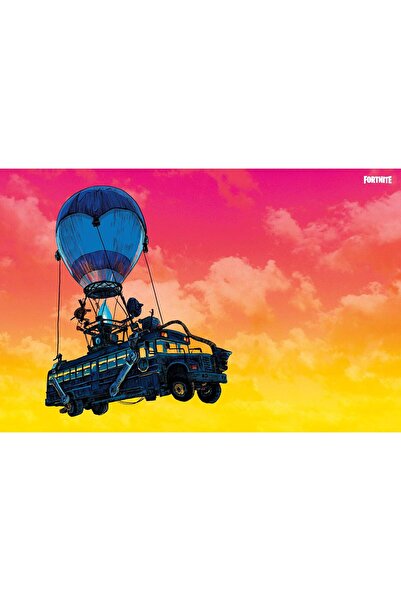 ALAYRA International ملصق حائط ALAYRA Fortnite - Battle Bus Landscape، مقاس 2...