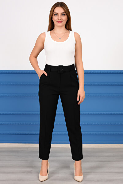 HAYAL COLLECTİOM HAYAL 242-12-25 Kadın Yüksek Bel Klasik Kumaş Pantolon – Düz...