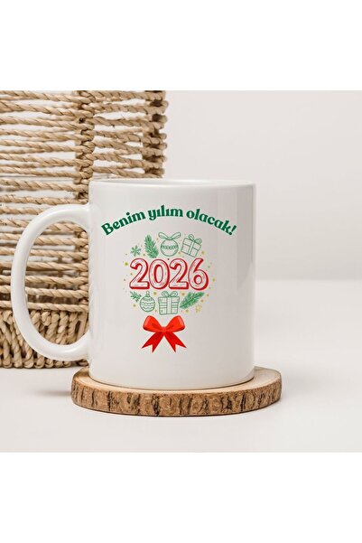 kubdekor Printed New Year's Christmas Mug with the Words'2026 Will Be My Year'