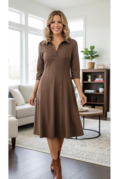 STEPS Miel Nubuk Süet Elbise
