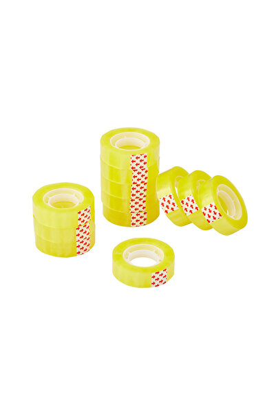 Lawazim Snail Yellow Stationery Tape 12pcs - 1.5cm x 33m Smooth Unwind