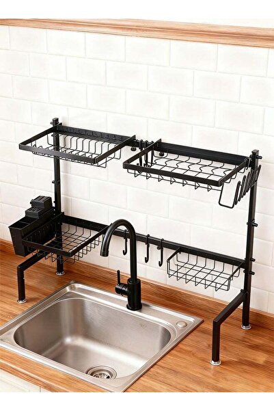 Noon East رف تجفيف الأطباق فوق الحوض