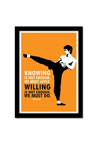 ALAYRA International ألايرا - ملصق بروس لي بوب آرت مؤطر للغرف والمكاتب (10 بو...