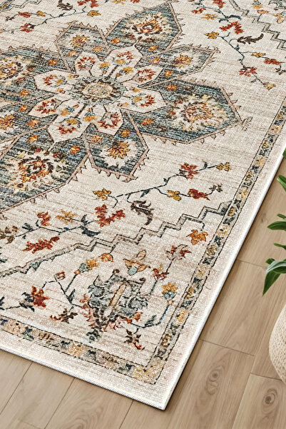 Halise Home Yıkanabilir Kaymaz Taban Dijital Baskılı Halı,Yolluk