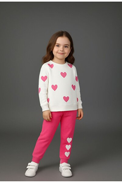Melodikids Сезонна колекция с принт „Сърца“ за момичета
