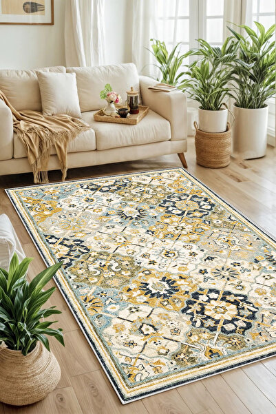 Halise Home Yıkanabilir Kaymaz Taban Dijital Baskılı Halı,Yolluk