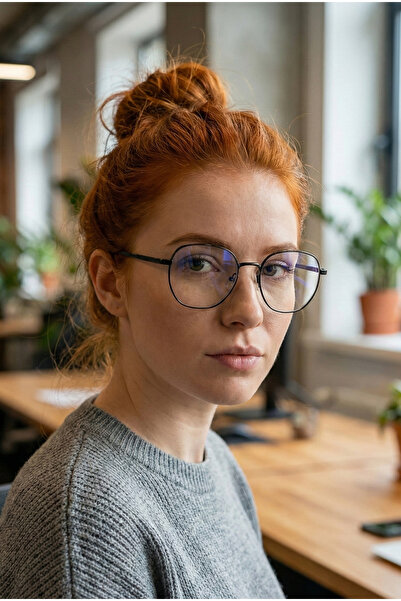 TARSS نظارات هارلي ذات الشاشة المعدنية السوداء مع فلتر الضوء الأزرق