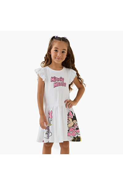 Disney Minnie Mouse and Daisy Duck Print Sleeveless Dress