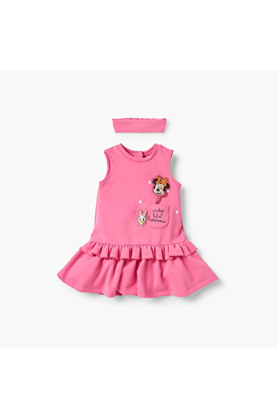 Disney Minnie Mouse and Daisy Duck Applique Sleeveless Dress with Headband