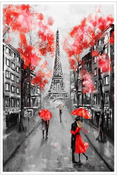 ALAYRA International ملصق فني حديث بدون إطار (12 × 18 بوصة) - منظر شارع باريس...