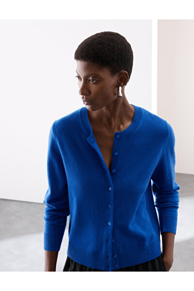 Marks & Spencer Kaşmir Yuvarlak Yaka Rahat Kesim Hırka