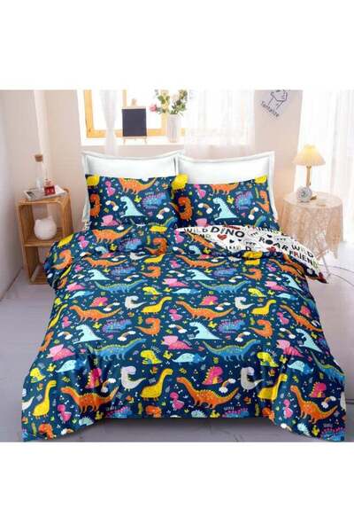 Noon East طقم غطاء لحاف من الألياف الدقيقة مكون من 4 قطع – لحاف 260×220 سم، ش...