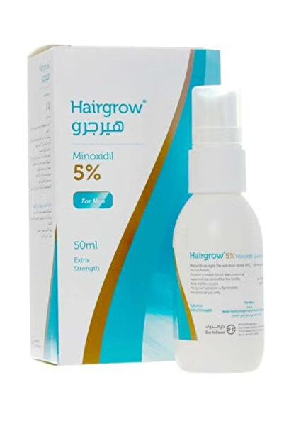 Hairgrow محلول مينوكسيديل ٥٪ لنمو الشعر ٥٠ مل، علاج فعال لإعادة نمو الشعر