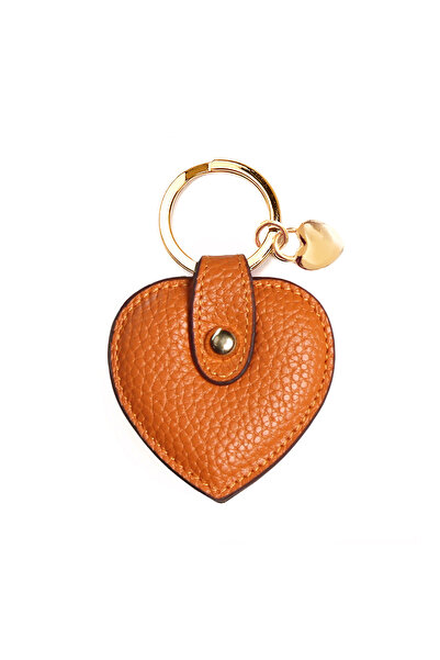 Leather Paper Leather heart keychain