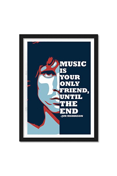 ALAYRA International ملصق مؤطر بتصميم بوب آرت مستوحى من اقتباسات جيم موريسون، متعدد الألوان، مطبوع، مقاس 10 × 13 بوصة، مناسب للغرف والمكاتب.