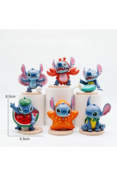 Choice 6 قطع من حقيبة شخصيات فيلم الأنمي "ليلو وستيتش" في أكياس بلاستيكية شفا...