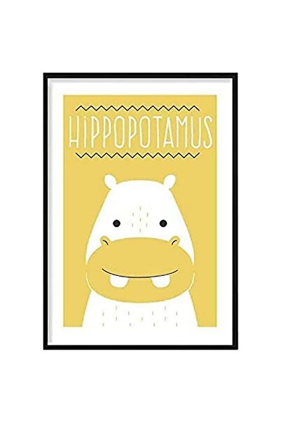 ALAYRA International ملصق غرفة الأطفال ALAYRA بتصميم فرس النهر الهندسي الاسكن...