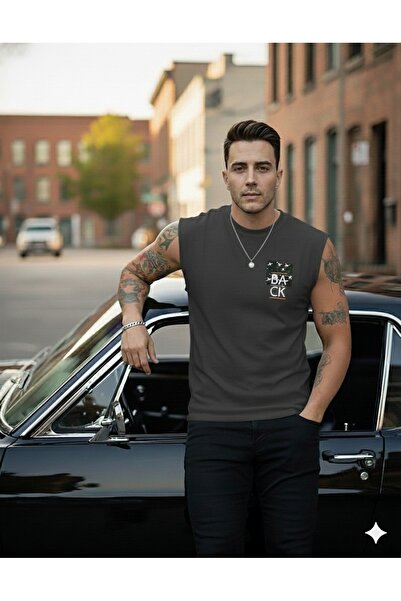 BW Bravely Wear Back Printed Men's Zero Sleeve T-Shirt