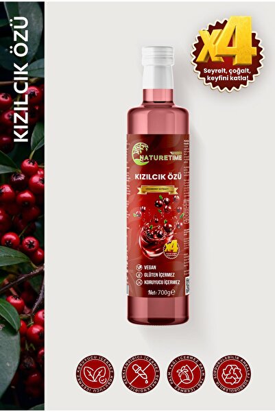 Naturetime Premium Kızılcık Özü 700 gr Katkısız Pestisit & Ağır Metal İçermez...