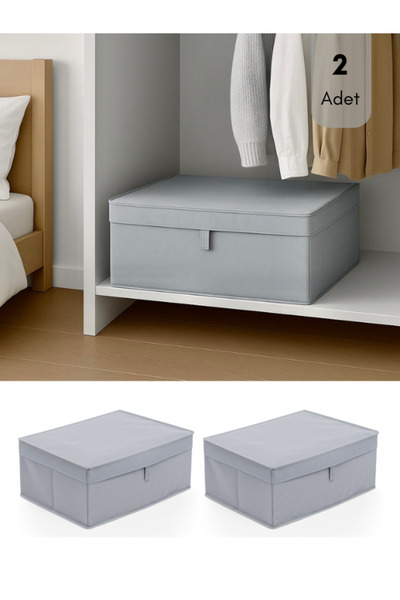 Venita Home 2 Adet Kapaklı Kutu Formunda Çok Amaçlı Hurç Katlanabilir Saklama...