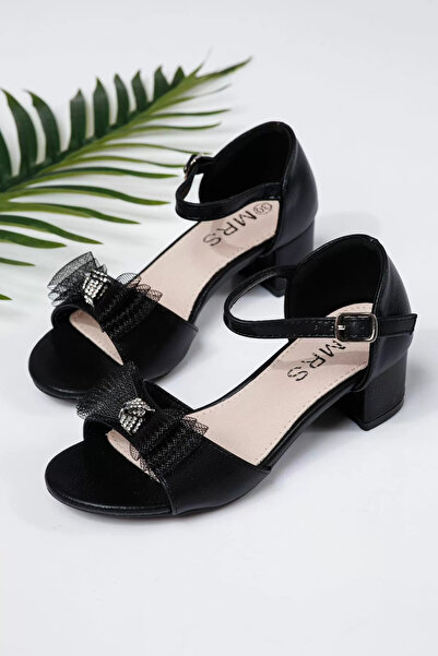 Zaira Sandale fete negre din piele ecologica Raluca2 #21964 - 30