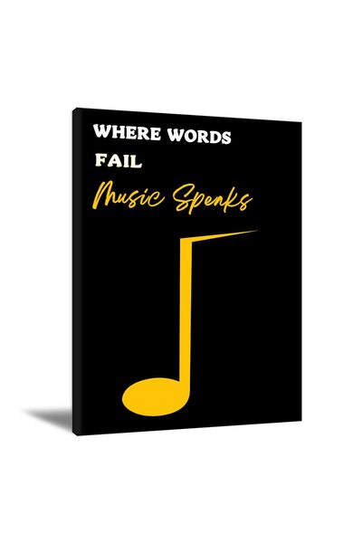 ALAYRA International ALAYRA Music Wall Music Note Wall Poster Golden Music Pi...