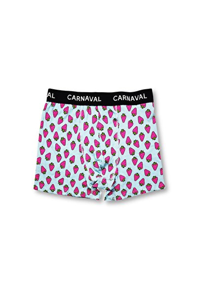 CARNAVAL SOCKS Carnaval Strawberry Pattern Premium Cotton Men's Boxer - Blue Color