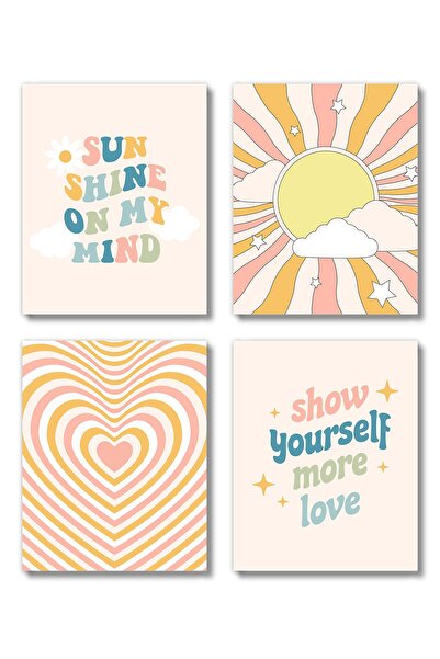 ALAYRA International ملصقات جدارية بتصميم ريترو من السبعينيات والثمانينيات من...