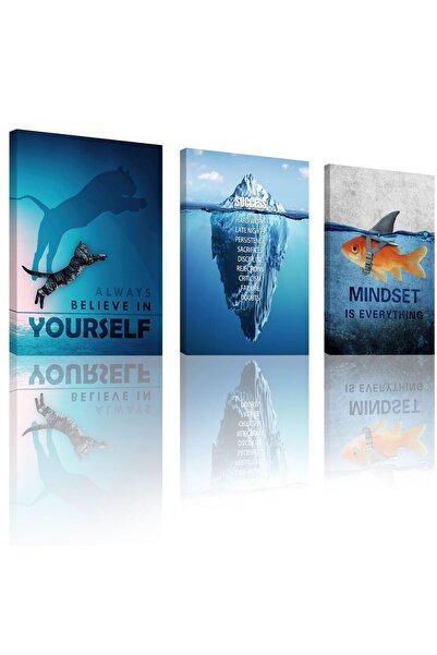 ALAYRA International ALAYRA Motivational Cat Posters, 3 Pc Wall Art - Waterpr...