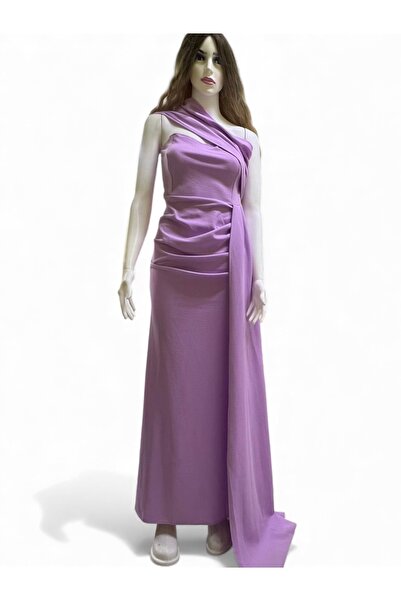 Butik Lena LİLA KADIN ABİYE ELBİSE