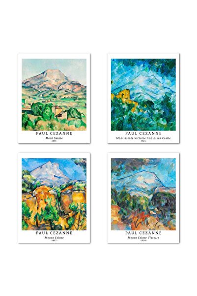 ALAYRA International مجموعة لوحات جدارية من ALAYRA، مطبوعات فنية جيكلي غير مؤطرة، 4 قطع، مقاس 11×14 بوصة، لوحات فنية للمناظر الطبيعية، للمطبخ