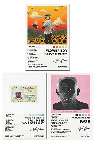 ALAYRA International مجموعة من 3 ملصقات قماشية من ALAYRA، ملصق تايلر، ملصق زهرة، ملصق فتى إيغور، اتصل بي إذا حصلت