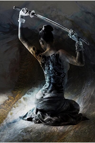 ALAYRA International صور ملصقات ألايرا بوشيدو، لوحات لشخصيات النينجا والساموراي، شخصيات يابانية وجبل فوجي