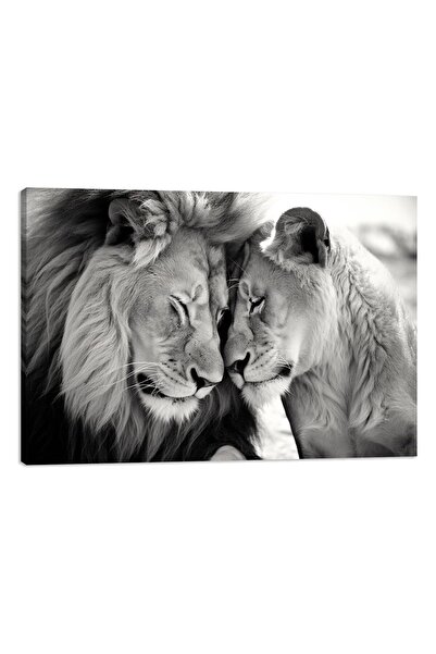 ALAYRA International ALAYRA Lion Canvas Wall Art, Lion and Lioness Painting P...