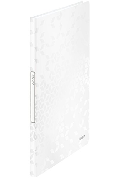Leitz A4 presentation folder, 20 sheets, PP, WOW metallic white