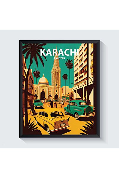 ALAYRA International ALAYRA Karachi Art Print Poster, Pakistan Wall Art Paint...