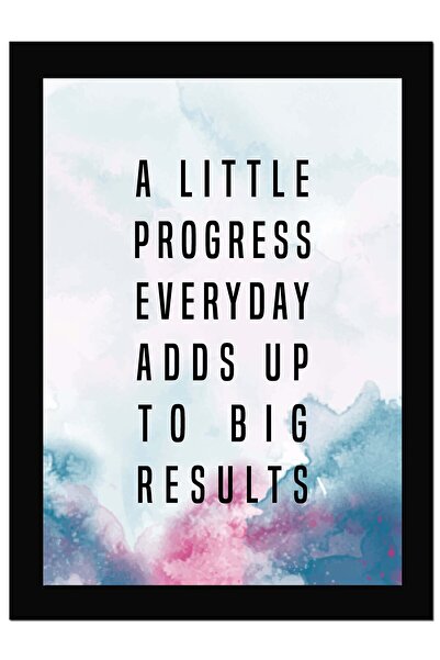 ALAYRA International ألايرا - تقدم بسيط - ملصق حائط مؤطر مع اقتباس تحفيزي، مط...