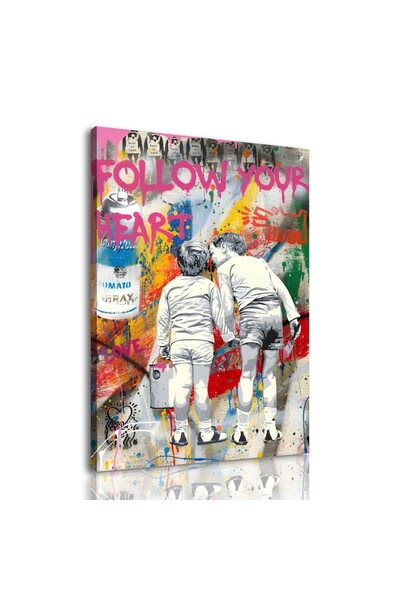 ALAYRA International لوحة جدارية مؤطرة من تصميم بانكسي، مستوحاة من فن الجرافي...