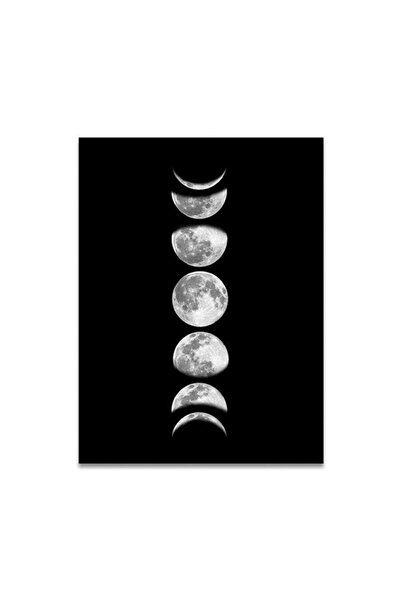 ALAYRA International لوحة قماشية لأطوار القمر من ألايرا، لوحات بدون إطار، طبا...