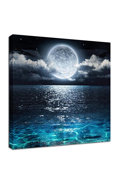 ALAYRA International ALAYRA Moon Painting Canvas Wall Art - Bright Moonrise O...