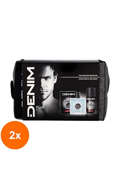 Denim Set 2 x Black After shave 100 ml + Deodorant Spray 150 ml + Borseta
