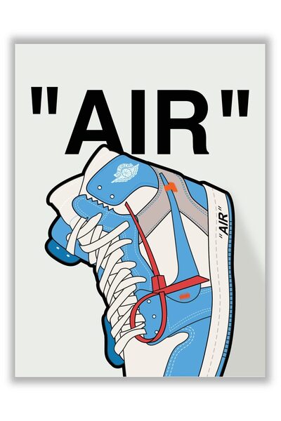 ALAYRA International ملصق حذاء ألايرا الرياضي - (12×16 بوصة) بدون إطار - لوحة جدارية لمايكل جوردان، ملصق مايكل جوردان، حذاء رياضي