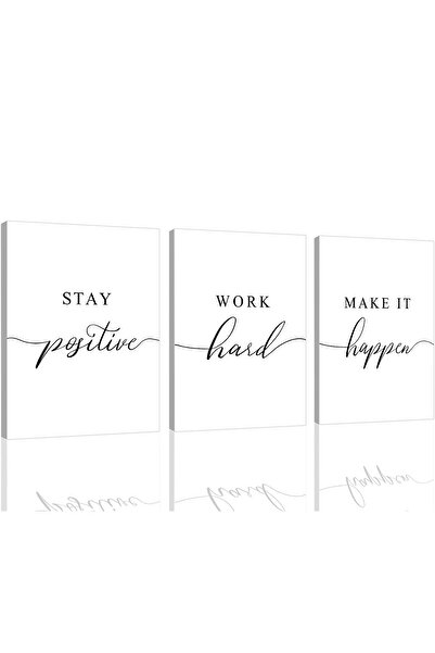 ALAYRA International لوحة جدارية قماشية مؤطرة من ALAYRA، تحمل اقتباسات إيجابي...