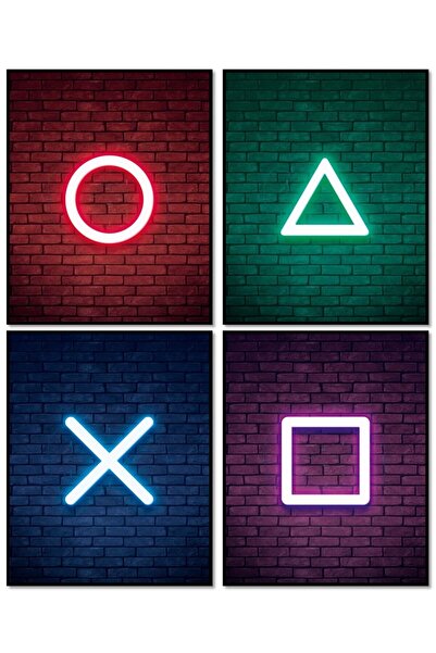 ALAYRA International ديكور جداري للألعاب من ALAYRA، مقاس 8x10، طقم من 4 قطع، ...